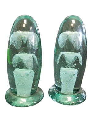 Lot 99 - PAIR OF 19TH CENTURY VICTORIAN GLASS DUMP PAPERWEIGHTS