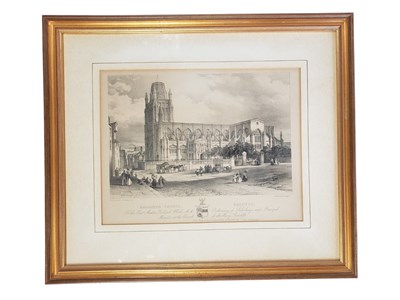 Lot 338 - 19TH CENTURY VICTORIAN ST MARY REDCLIFFE LITHOGRAPH