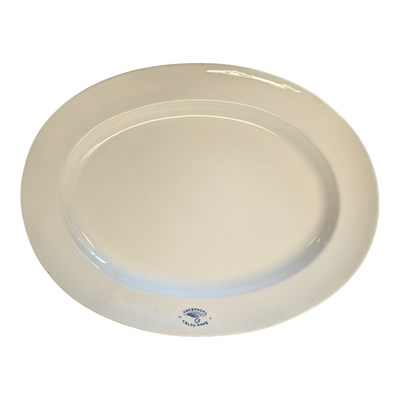 Lot 102 - EARLY 20TH CENTURY SWAN HOTEL THORNBURY CHINA SERVING PLATTER