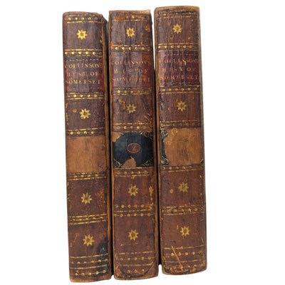 Lot 86 - COLLINSON, REV. JOHN - 1791 THE HISTORY AND ANTIQUITIES OF THE COUNTY OF SOMERSET, 3 VOLS