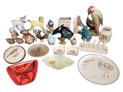 Lot 116 - COLLECTION OF 20TH CENTURY BESWICK, POOLE, & OTHER POTTERY PIECES