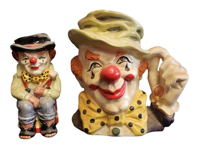 Lot 107 - ROYAL DOULTON - TWO LATE 20TH CENTURY CLOWN CHARACTER JUGS