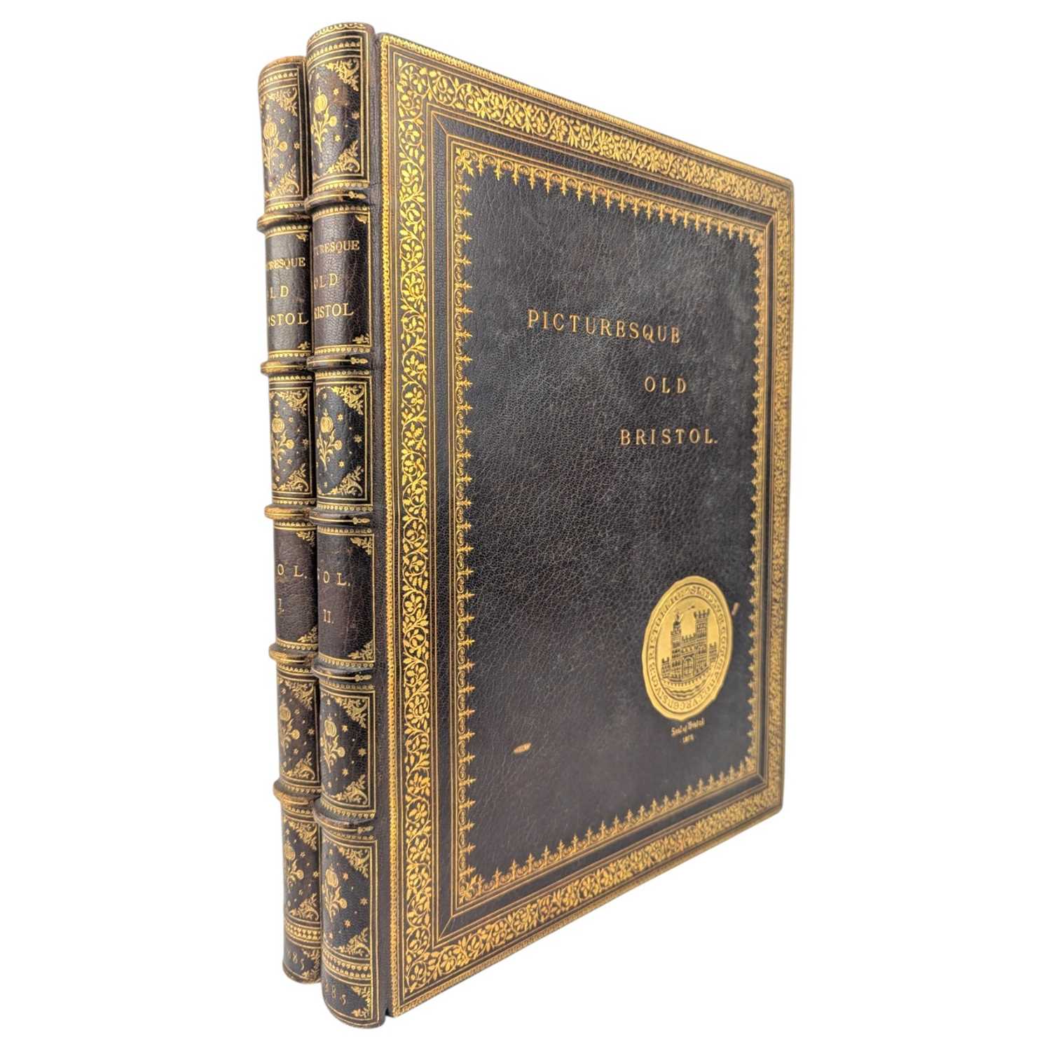Lot 95 - BIRD, CHARLES - 1885 PICTURESQUE OLD BRISTOL, A SERIES OF 52 ETCHINGS, 2VOLS, ZAEHNSDORF