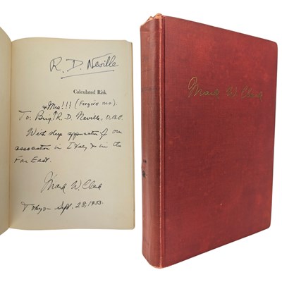 Lot 92 - CLARK, MARK W. - 1950 CALCULATED RISK, SIGNED FIRST EDITION