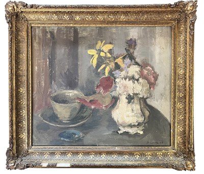 Lot 628 - HELEN LESSORE (1907-1994) - 1948 OIL ON CANVAS STILL LIFE BLOOMSBURY SCHOOL PAINTING