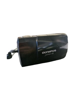 Lot 359 - OLYMPUS - TWO VINTAGE MJU COMPACT 35MM CAMERAS