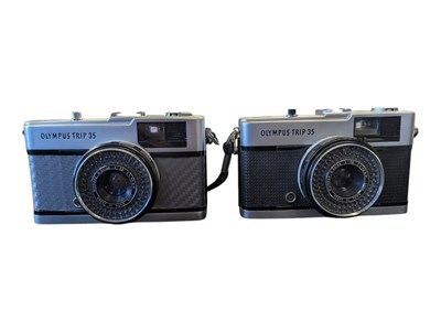 Lot 364 - OLYMPUS, JAPAN - TWO VINTAGE TRIP 35 35MM VIEWFINDER CAMERAS