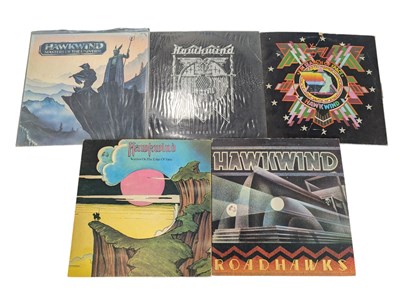 Lot 23 - HAWKWIND - FIVE LATE 20TH CENTURY LP VINYL RECORDS