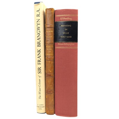 Lot 65 - SELECTION OF ART BOOKS TO INCLUDE - LIMITED EDITION FRANK BRANGWYN AND ITALIAN ART
