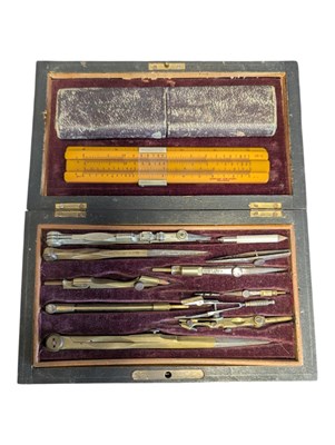 Lot 382 - 20TH CENTURY VINTAGE BOXED ARCHITECTURAL DRAWING TOOLS / INSTRUMENTS