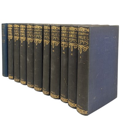 Lot 209 - WHEATLEY, HENRY B. - 1928 THE DIARY OF SAMUEL PEPYS, 10 VOLUMES, WITH ADDITIONAL RELATED TITLE