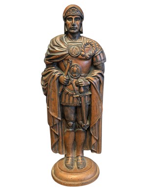 Lot 394 - EARLY 20TH CENTURY CAST METAL FIGURE / DOORSTOP OF A ROMAN SOLDIER