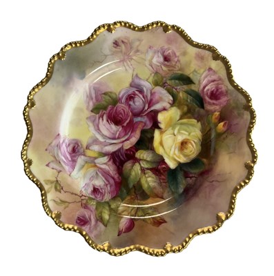 Lot 140 - REGINALD H AUSTIN X ROYAL WORCESTER - HAND PAINTED PORCELAIN CABINET PLATE