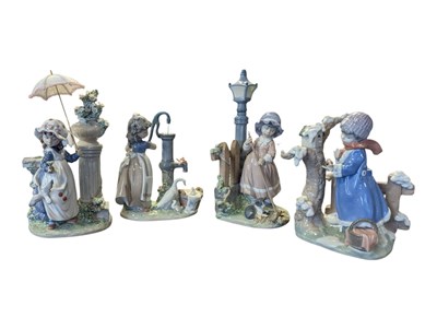 Lot 161 - LLADRO - VINTAGE FOUR SEASONS PORCELAIN FIGURES
