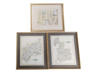 Lot 531 - THREE FRAMED 18TH CENTURY MAP ENGRAVINGS