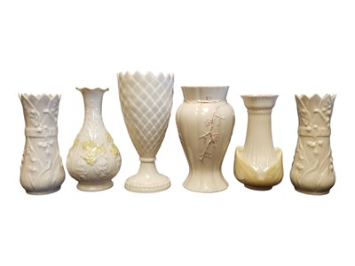 Lot 170 - BELLEEK - COLLECTION OF 20TH CENTURY IRISH CHINA VASES
