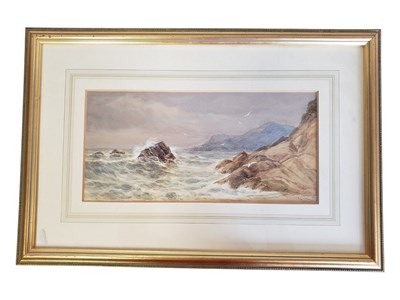 Lot 464 - ARTHUR JOHN COUCHE (BRITISH, 1862-1950) - 1904 FRAMED WATERCOLOUR SEASIDE LANDSCAPE