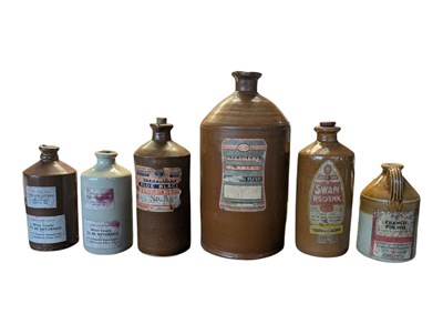 Lot 196 - COLLECTION OF 20TH CENTURY STONEWARE BOTTLES & FLAGONS