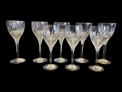 Lot 171 - JASPER CONRAN FOR WATERFORD - SET OF CONTEMPORARY CRYSTAL GLASS WINE GLASSES