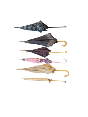 Lot 446 - COLLECTION OF VICTORIAN & LATER UMBRELLAS
