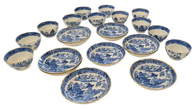 Lot 207 - CAUGHLEY POTTERY, SHROPSHIRE - COLLECTION OF BLUE & WHITE WILLOW PATTERN BOWLS & PLATES