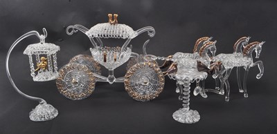 Lot 23 - 20TH CENTURY STUDIO GLASS HORSE & OTHERS