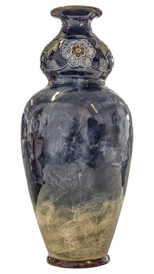 Lot 203 - DOULTON LAMBETH - EARLY 20TH CENTURY ART NOUVEAU STONEWARE VASE
