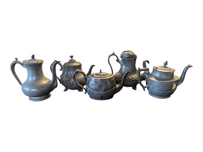 Lot 453 - COLLECTION OF 19TH & 20TH CENTURY TEAPOTS