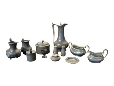 Lot 455 - COLLECTION OF 19TH & 20TH CENTURY PEWTER TABLEWARE