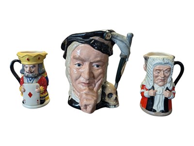 Lot 219 - ROYAL DOULTON - THREE VINTAGE CERAMIC CHARACTER JUGS