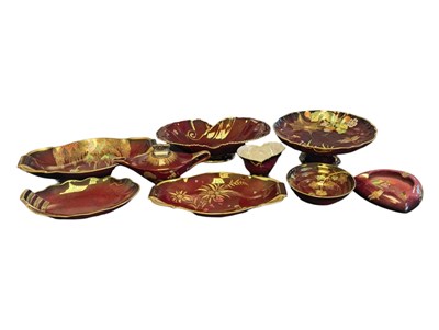Lot 211 - CARLTON WARE - COLLECTION OF 20TH CENTURY ROUGE ROYALE CERAMICS