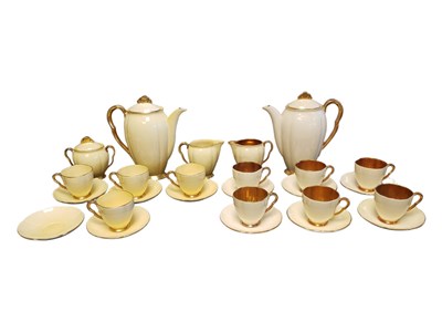 Lot 224 - CARLTON WARE - TWO 1930S ART DECO RITA CERAMIC COFFEE SERVICES