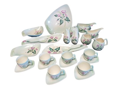 Lot 230 - CARLTON WARE - MID CENTURY HAND PAINTED MORNING GLORY POTTERY PIECES