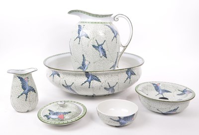 Lot 39 - RIDGWAYS - COLLECTION OF LATE 19TH CENTURY SEMI-PORCELAIN WASH SET PIECES