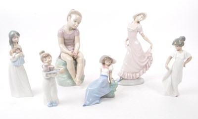 Lot 37 - NAO - LLADRO - SIX LATE 20TH CENTURY SPANISH LADY FIGURINES