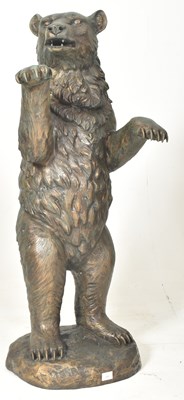 Lot 291 - BLACK FOREST MANNER EARLY 20TH CENTURY HOLLOW CAST BRONZE BEAR