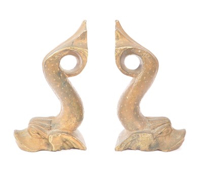 Lot 252 - F. ABELA & SONS - TWO VINTAGE 20TH CENTURY BRASS BOOKENDS