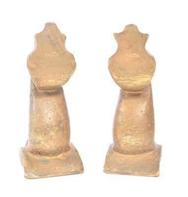 Lot 252 - F. ABELA & SONS - TWO VINTAGE 20TH CENTURY BRASS BOOKENDS