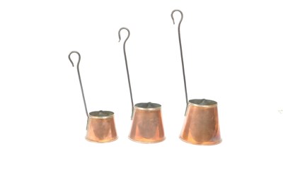 Lot 253 - SET OF THREE GRADUATING CIDER MEASURES
