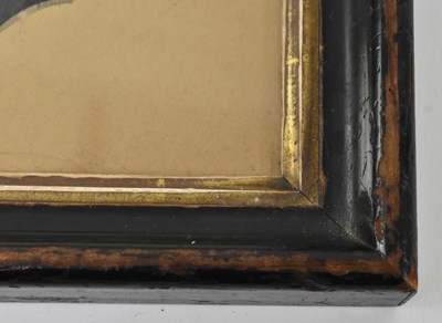 Lot 8 - EDGAR ADOLPHE - VICTORIAN WATERCOLOUR PAPER SILHOUETTE OF A LADY