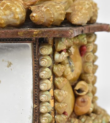 Lot 90 - 19TH CENTURY HIGH VICTORIAN SEASHELL COVERED WOODEN BOX