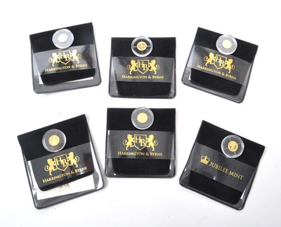 Lot 521 - SIX 24 CARAT GOLD 2023 £5 COINS