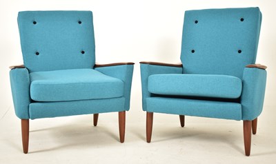 Lot 85 - GREAVES & THOMAS - PAIR OF 20TH CENTURY TEAK ARMCHAIRS