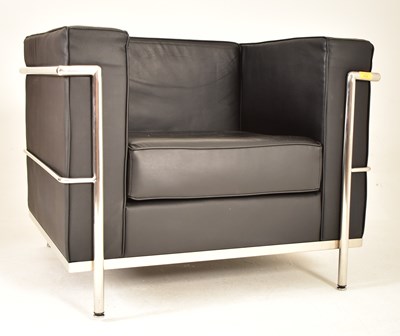Lot 508 - AFTER LE CORBUSIER - LC2 STYLE - RETRO RECEPTION OFFICE CHAIR
