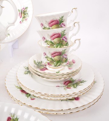 Lot 1 - ROYAL ALBERT - HIGHLAND THISTLE - COLLECTION OF 1960S CHINA TEA SERVICE PIECES