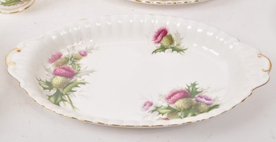 Lot 1 - ROYAL ALBERT - HIGHLAND THISTLE - COLLECTION OF 1960S CHINA TEA SERVICE PIECES