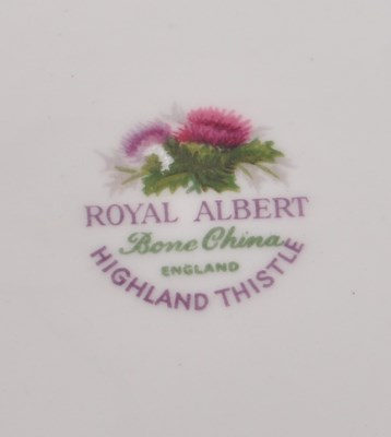 Lot 1 - ROYAL ALBERT - HIGHLAND THISTLE - COLLECTION OF 1960S CHINA TEA SERVICE PIECES