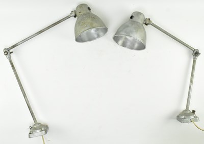 Lot 263 - SZARVASI VAS FEMIPARI - PAIR OF HUNGARIAN INDUSTRIAL LAMPS