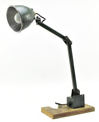 Lot 314 - MEMLITE - MID CENTURY RETRO GREEN INDUSTRIAL DESK LAMP