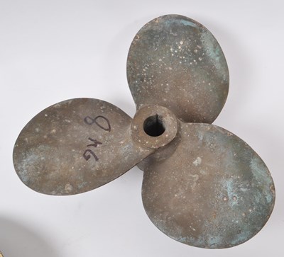 Lot 269 - TWO VINTAGE BRASS BOAT PROPELLERS